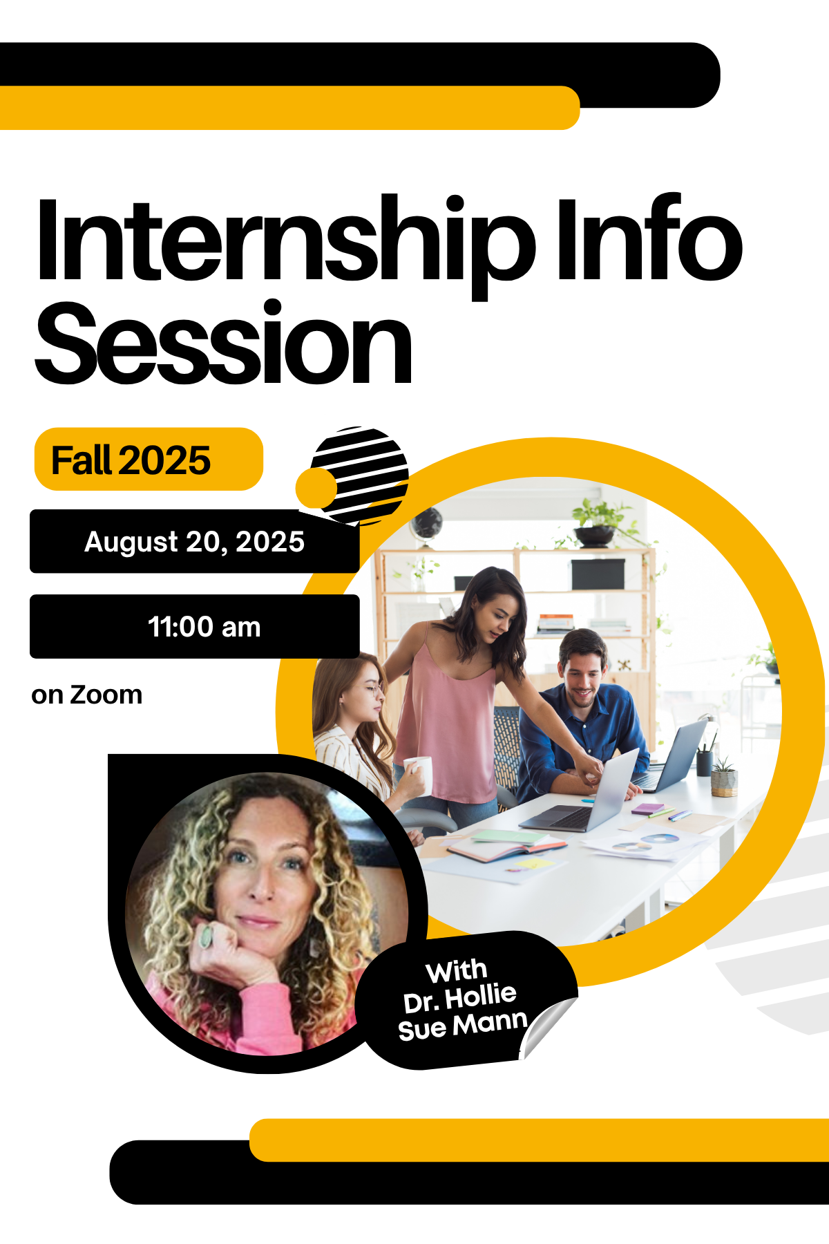 Internship Informational Session August 20 @ 11 AM on Zoom