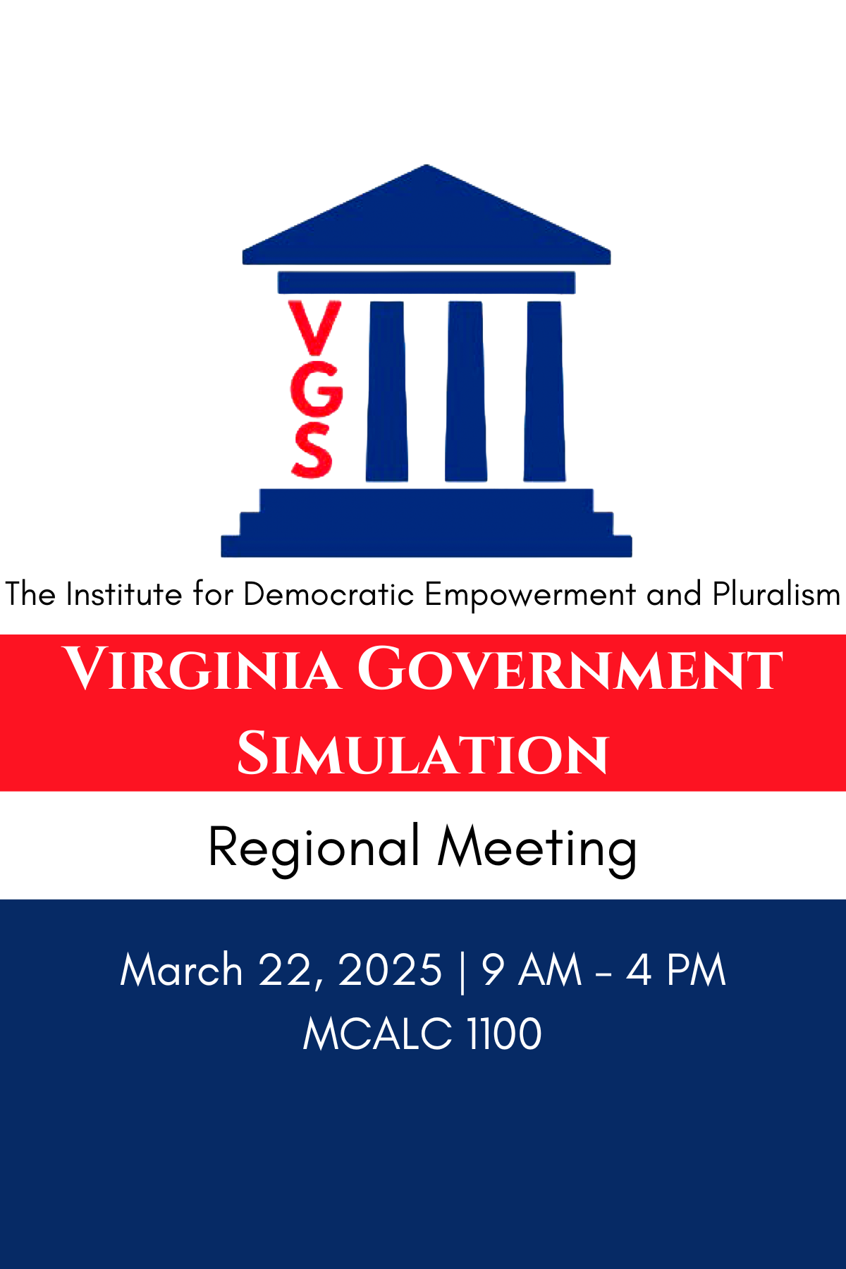 IDEP presents the VGS Regional Meetings on March 22, 2025 from 9 am to 4 pm